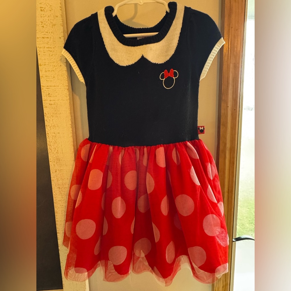 Minnie Mouse Dress with Red Polka Dot Skirt